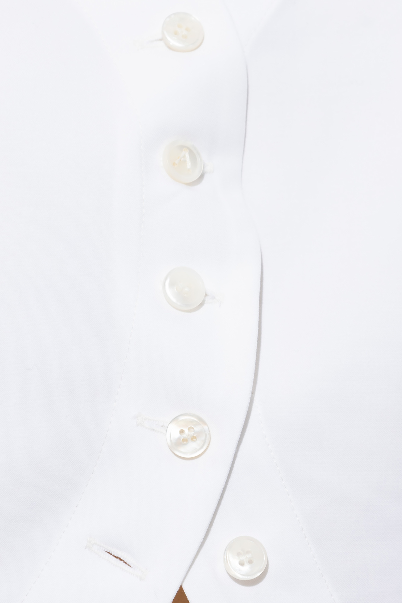 White Cropped top with standing collar Alaïa